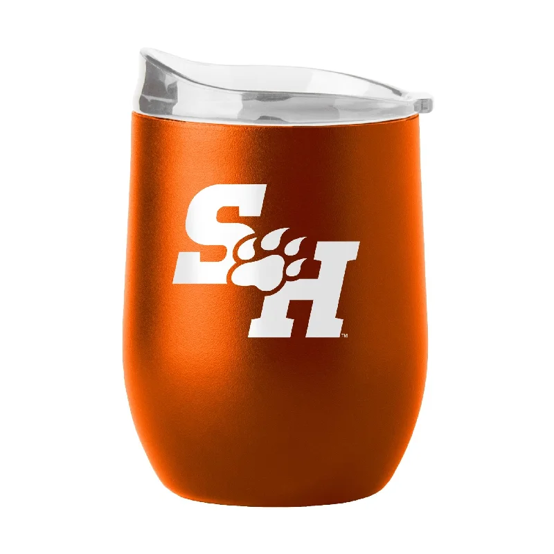 Custom Team Mug For Corporate Branding-Sam Houston State 16oz Flipside Powder Coat Curved Bev