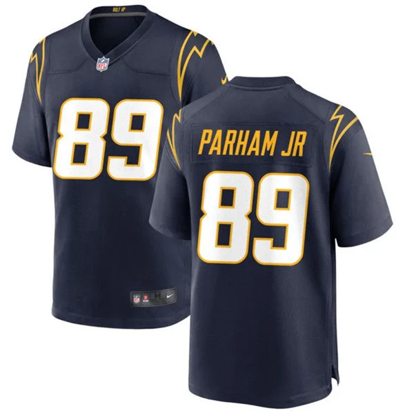 Custom Football Jersey For Tournaments-Men's Los Angeles Chargers #89 Donald Parham Jr Navy Football Stitched Game Jersey