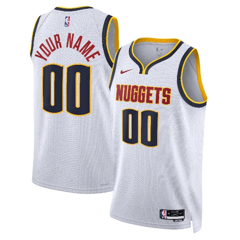 Basketball Jersey With Custom Artwork Designs-Denver Nuggets Unisex Swingman Custom Basketball Jersey White - Association Edition