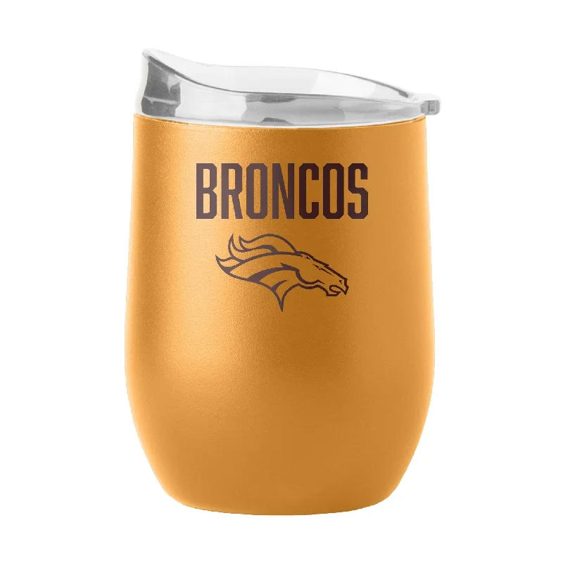 Custom Team Mug For Events-Denver Broncos 16oz Huddle Powder Coat Curved Beverage