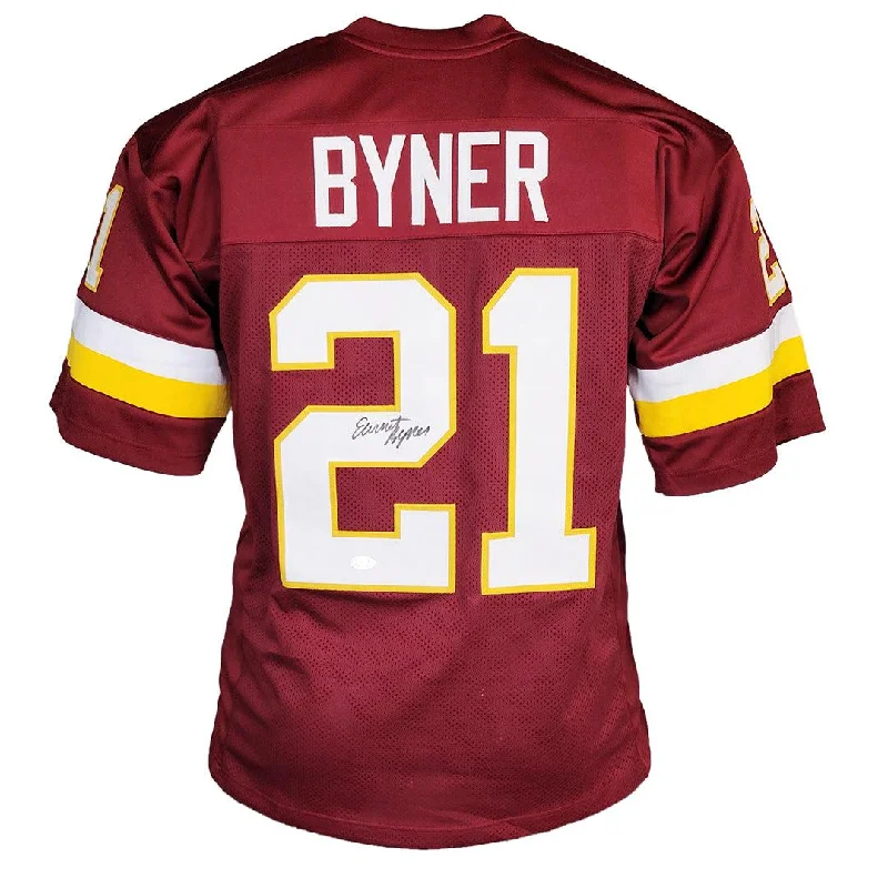 Rugby Jersey With Sweat Absorbing Material-Earnest Byner Signed Washington Pro Red Football Jersey (JSA)