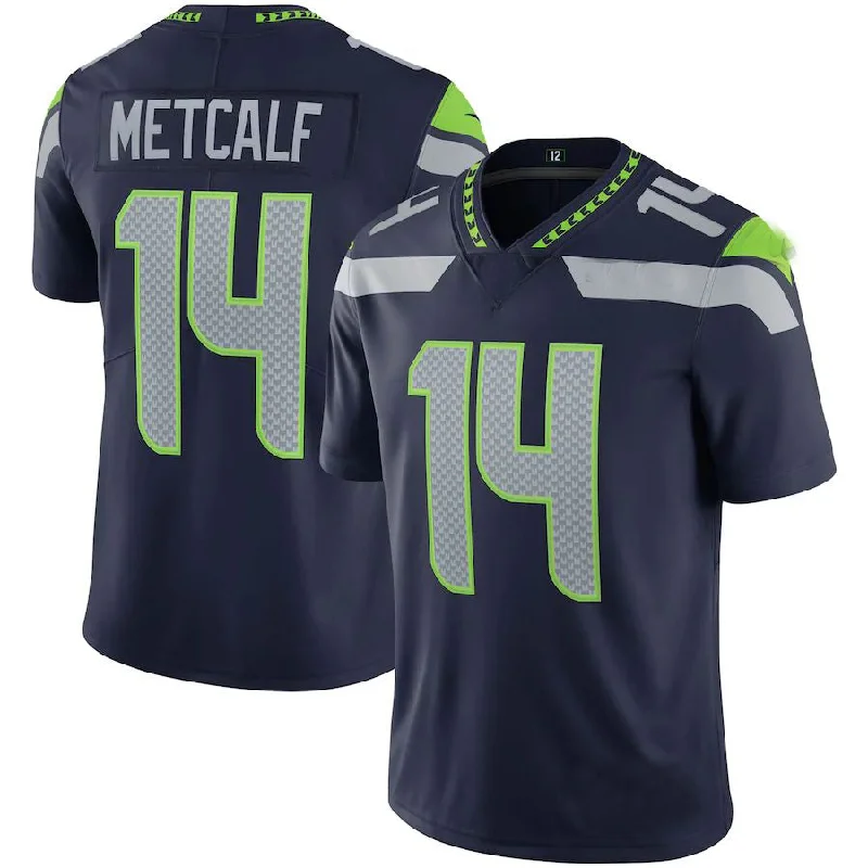 Rugby Jersey For Youth Rugby Teams-S.Seahawks #14 DK Metcalf College Navy Vapor Limited Jersey Stitched American Football Jerseys