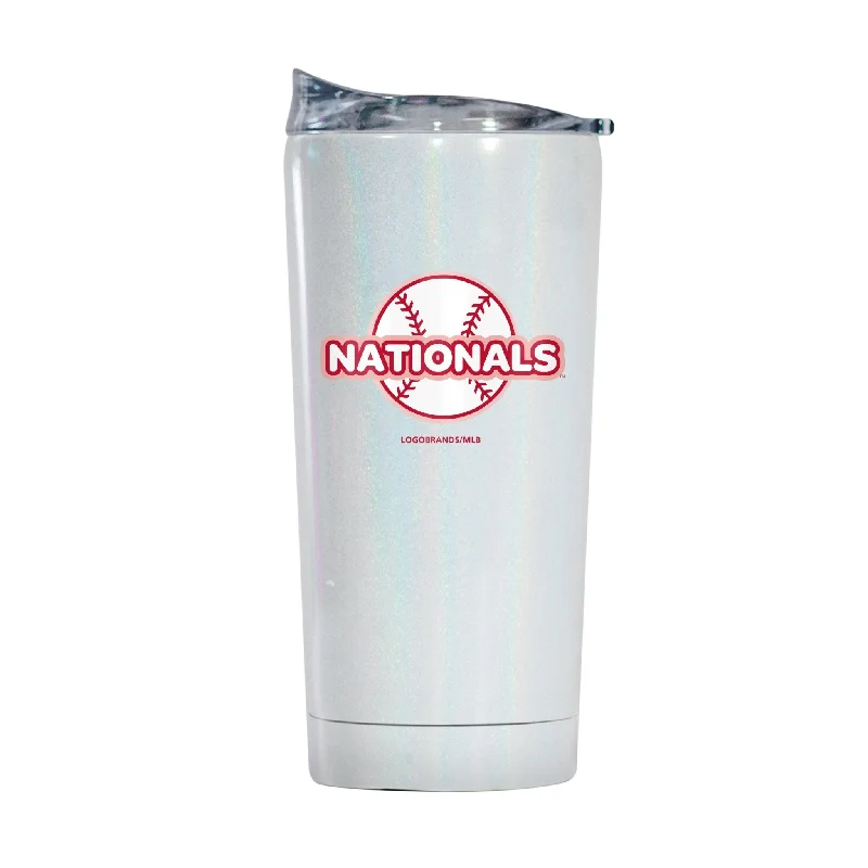 Team Mug For Event Souvenirs-Washington Nationals 20oz Bubble Iridescent Tumbler