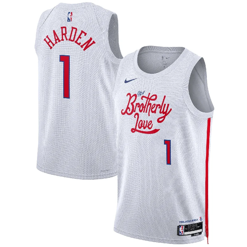 Basketball Jersey For Professional Teams-James Harden Philadelphia 76ers Unisex 2022/23 Swingman Basketball Jersey - City Edition - White