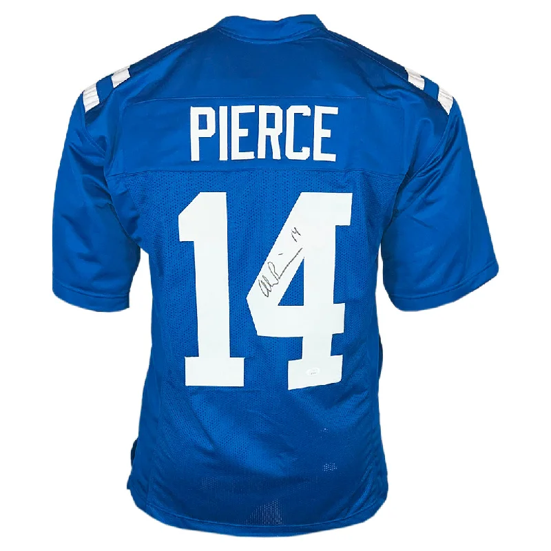 Rugby Jersey For All-Weather Protection-Alec Pierce Signed Indianapolis Blue Football Jersey (JSA)