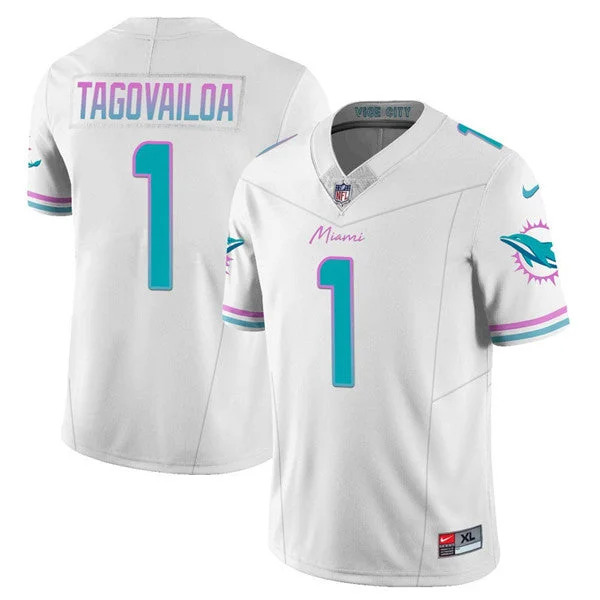 Football Jersey For Custom Teams-Men's Miami Dolphins #1 Tua Tagovailoa White 2023 F.U.S.E Alternate Vapor Limited Football Stitched Jersey