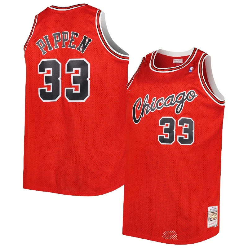 Basketball Jersey For Custom Designs-Scottie Pippen Chicago Bulls Big & Tall Hardwood Classics 2003/04 Swingman Basketball Jersey - Red