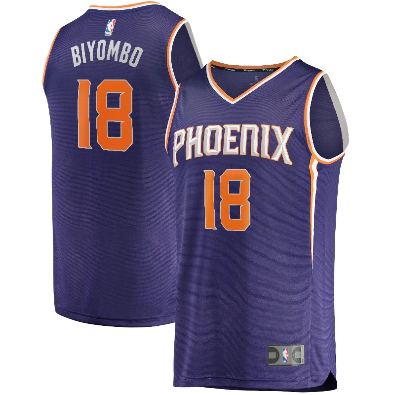 Basketball Jersey For Club Teams-Bismack Biyombo Phoenix Suns Branded Fast Break Basketball Jersey - Icon Edition - Purple