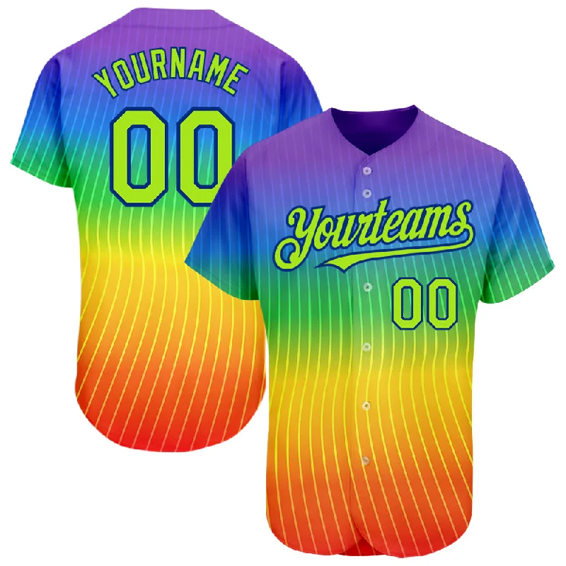 Baseball Jersey For Team Building Apparel-Custom Rainbow For Pride Month Love Is Love LGBT 3D Authentic Baseball Jersey