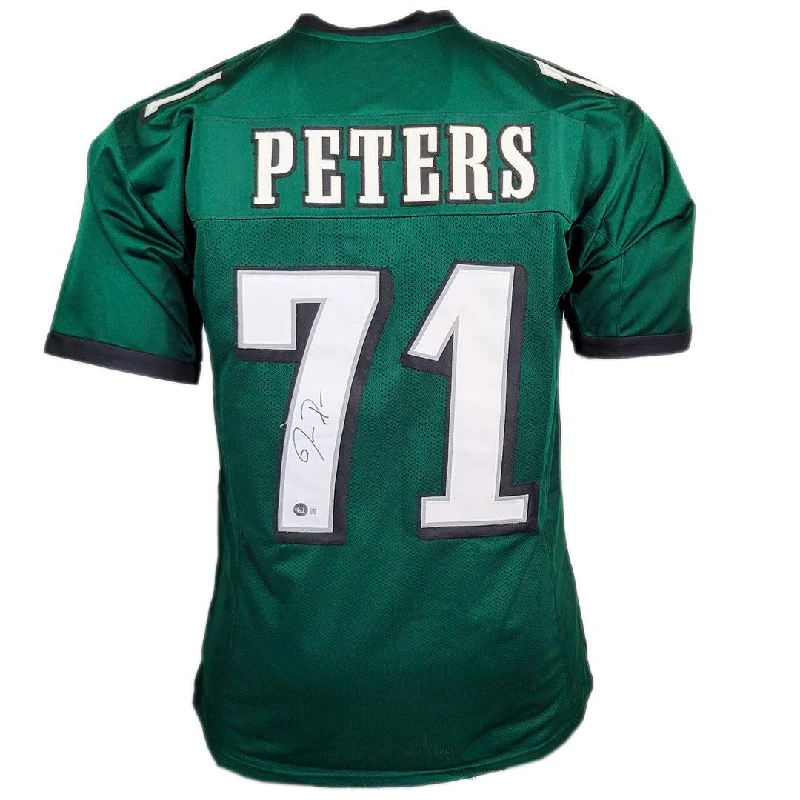 Rugby Jersey With Street Style Look-Jason Peters Signed Philadelphia Green Football Jersey (Beckett)