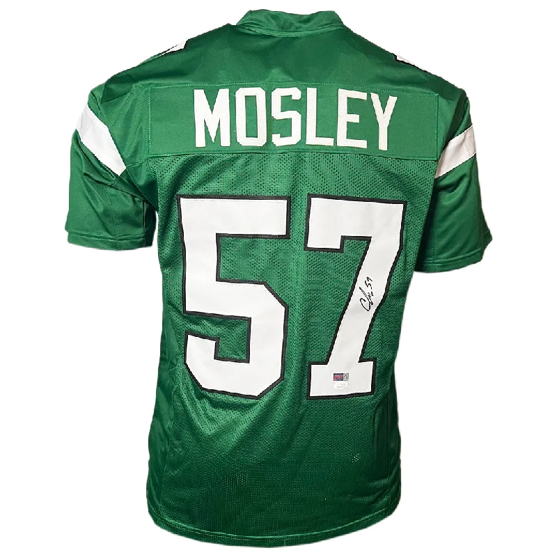 Rugby Jersey With Team Colors-CJ Mosley Signed New York Green Jersey (JSA)