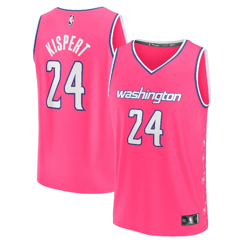 Personalized Basketball Jersey For Game Days-Corey Kispert Washington Wizards Branded Fastbreak Basketball Jersey - City Edition - Pink