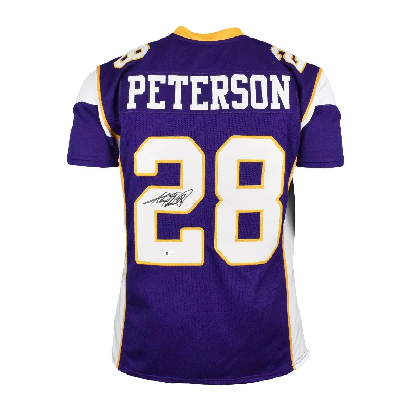 Custom Rugby Jersey With Name-Adrian Peterson Signed Pro-Edition Purple Football Jersey (Beckett)