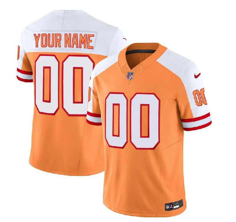 Football Jersey For Fan Gear-Men's Tampa Bay Buccaneers Active Player Custom 2023 F.U.S.E.White/Gold Throwback Limited Football Stitched Jersey