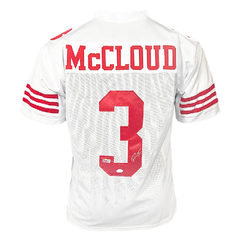 Rugby Jersey With Moisture-Wicking Fabric-Ray-Ray McCloud Signed San Francisco White Football Jersey (JSA)