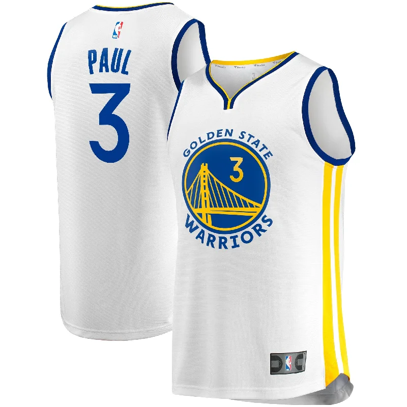 Custom Basketball Jersey For Tournaments-Chris Paul Golden State Warriors Branded Fast Break Player Basketball Jersey - Association Edition - White