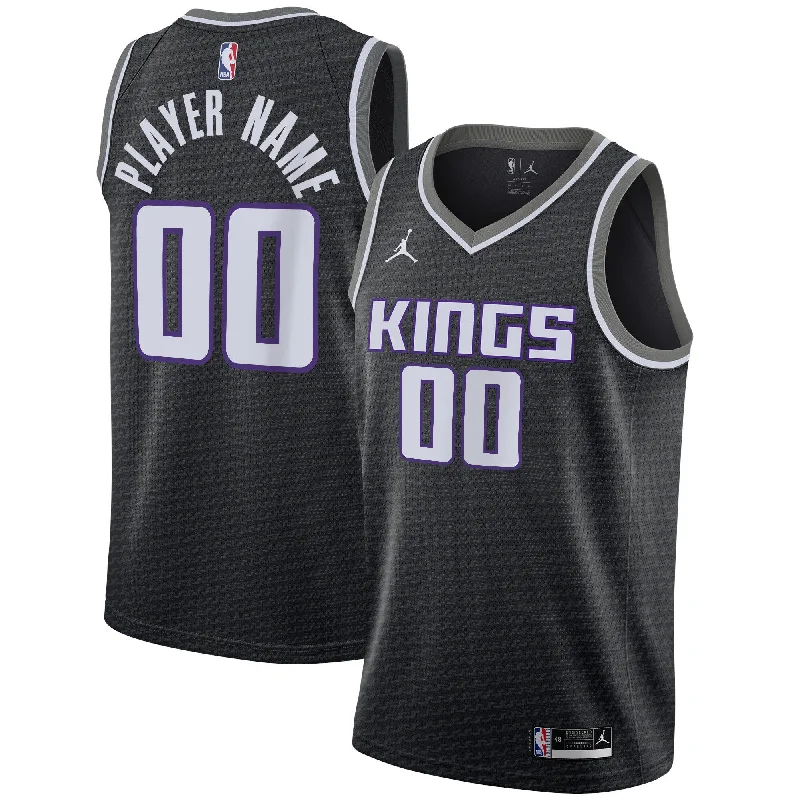 Basketball Jersey For Group Orders-Sacramento Kings Jordan Brand Swingman Custom Basketball Jersey - Statement Edition - Black