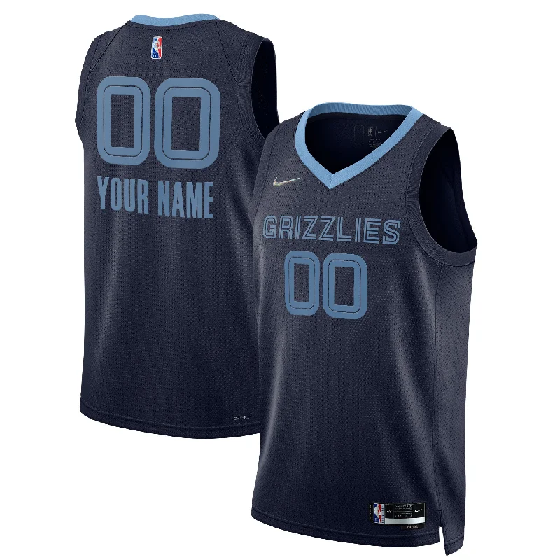 Basketball Jersey With Special Edition Colors-Memphis Grizzlies 2021/22 Diamond Swingman Custom Basketball Jersey - Icon Edition - Navy