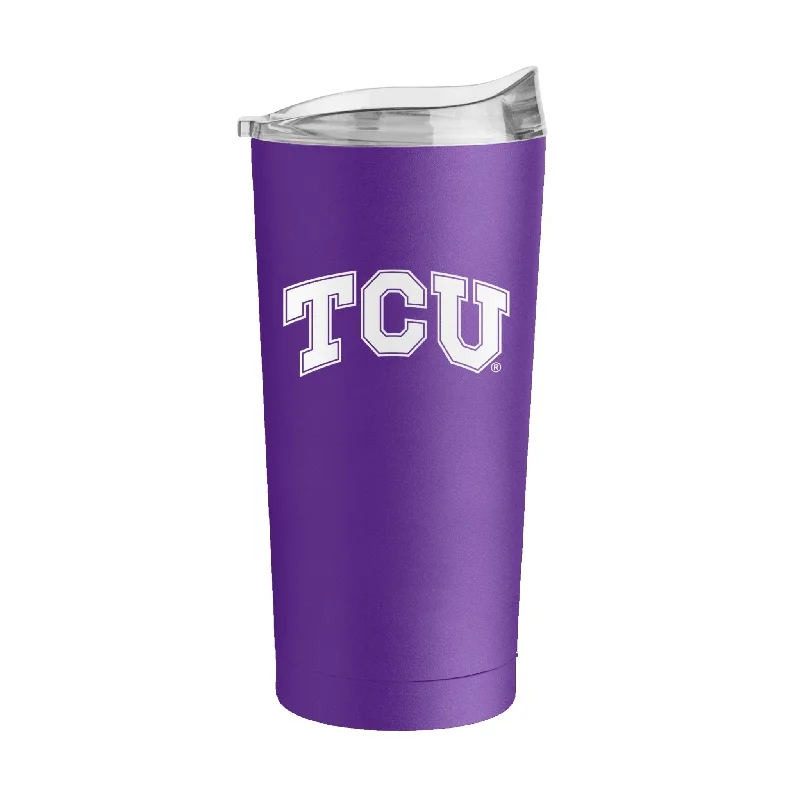 Team Mug For Special Team Events-TCU 20oz Flipside Powder Coat Tumbler