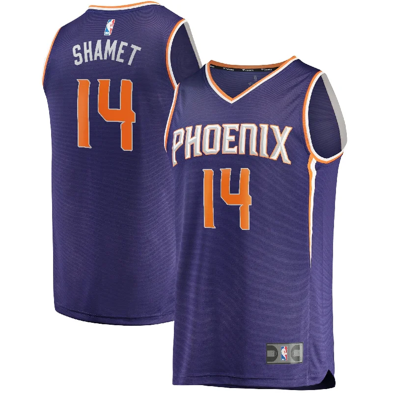 Basketball Jersey With Team Colors-Landry Shamet Phoenix Suns Branded Fast Break Basketball Jersey - Icon Edition - Purple