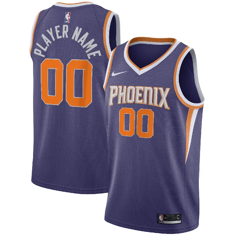 Basketball Jersey With Custom Club Logos-Phoenix Suns 2020/21 Swingman Custom Basketball Jersey - Icon Edition - Purple