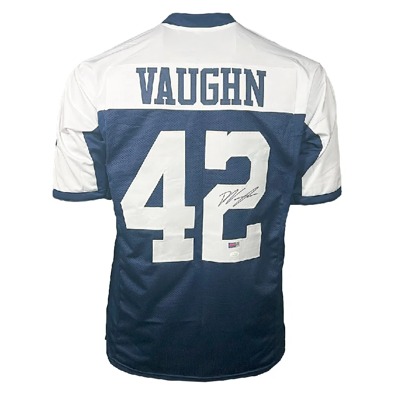 Rugby Jersey For Tailgating Parties-Deuce Vaughn Signed Dallas Thanksgiving Football Jersey (BECKETT)