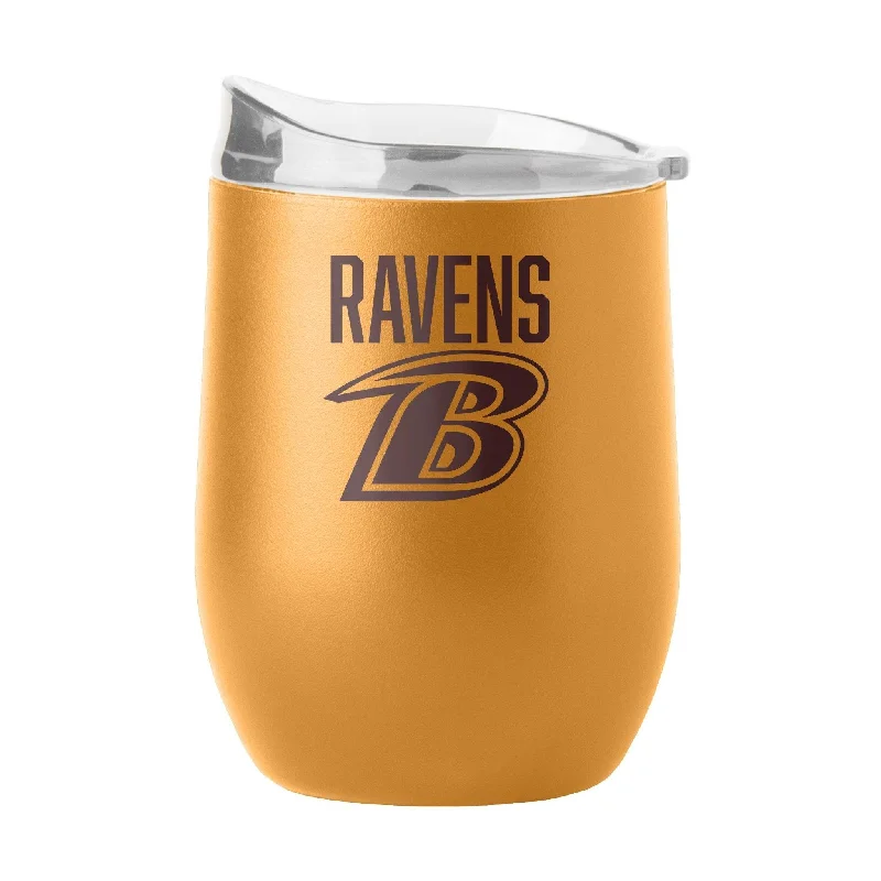 Team Mug For Custom Orders-Baltimore Ravens 16oz Huddle Powder Coat Curved Beverage