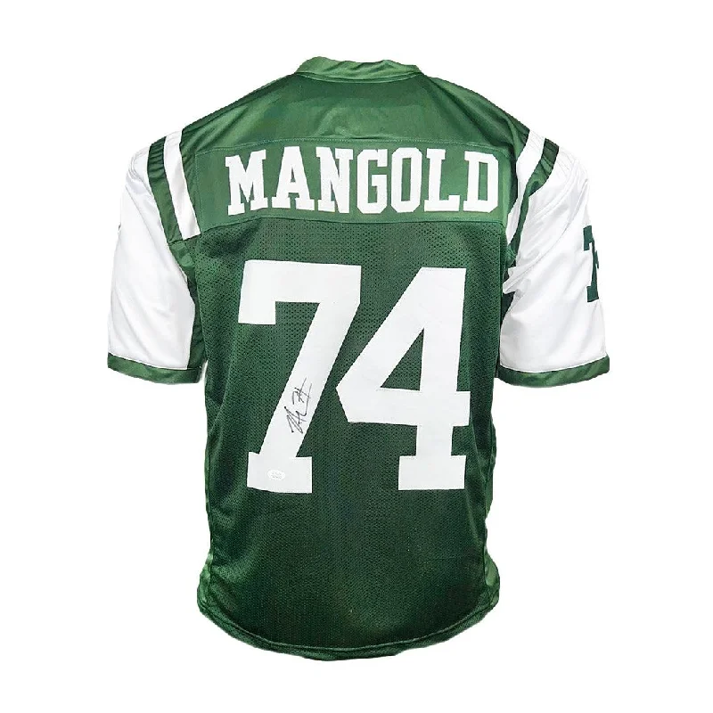 Rugby Jersey For Rugby Fans-Nick Mangold Signed New York Green Football Jersey (JSA)