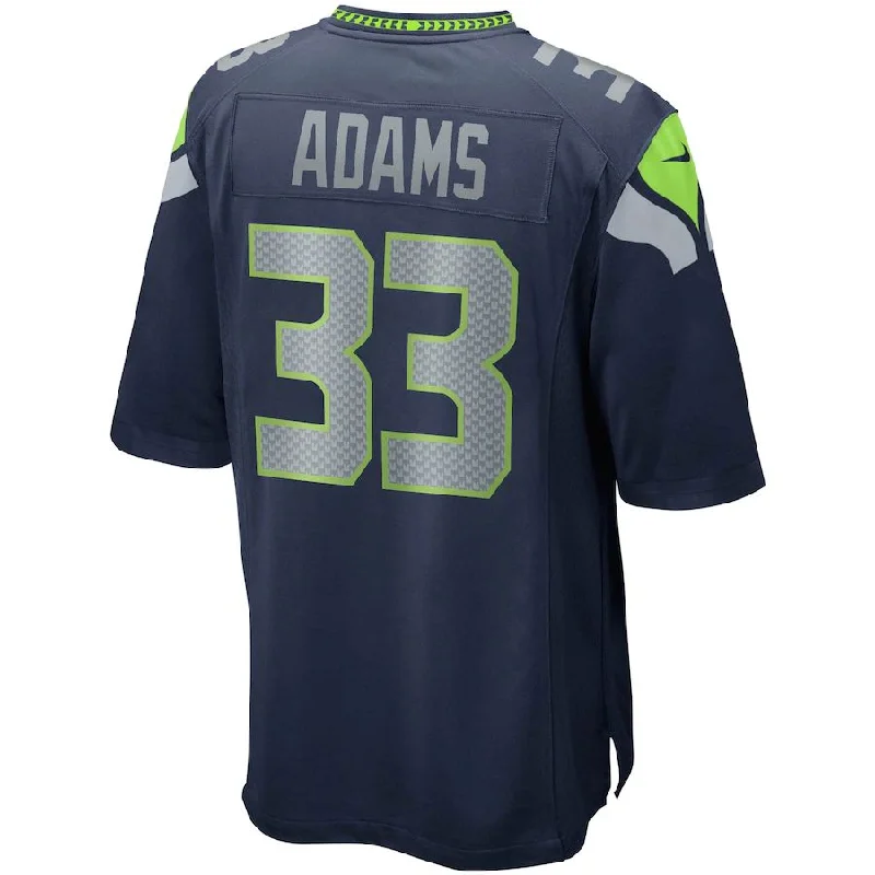 Rugby Jersey For Official Matches-S.Seahawks #33 Jamal Adams College Navy Game Jersey Stitched American Football Jerseys