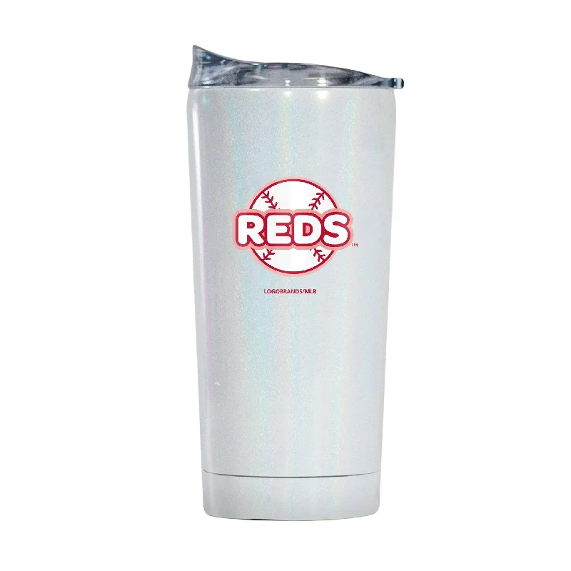 Custom Team Mug For Large Orders-Cincinnati Reds 20oz Bubble Iridescent Tumbler