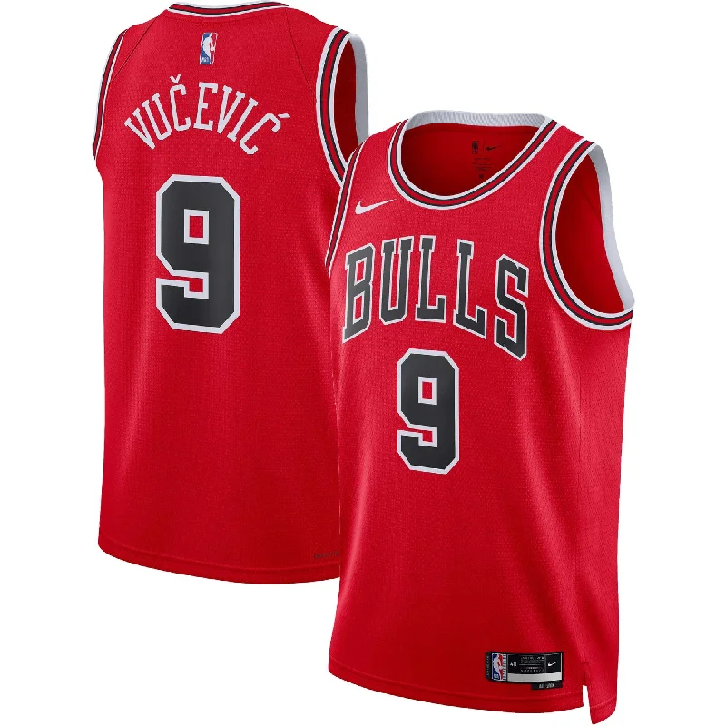 Custom Basketball Jersey For All Team Levels-Nikola Vucevic Chicago Bulls Unisex Swingman Basketball Jersey - Icon Edition - Red