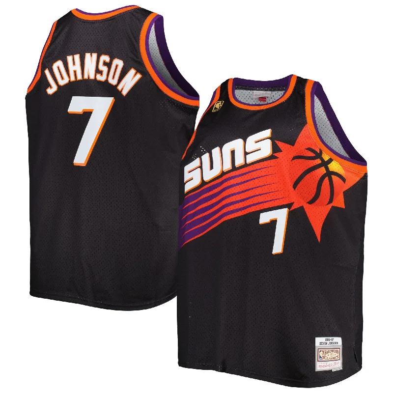 Personalized Basketball Jersey For Game Days-Kevin Johnson Phoenix Suns Big & Tall Hardwood Classics 1996/97 Swingman Basketball Jersey - Black