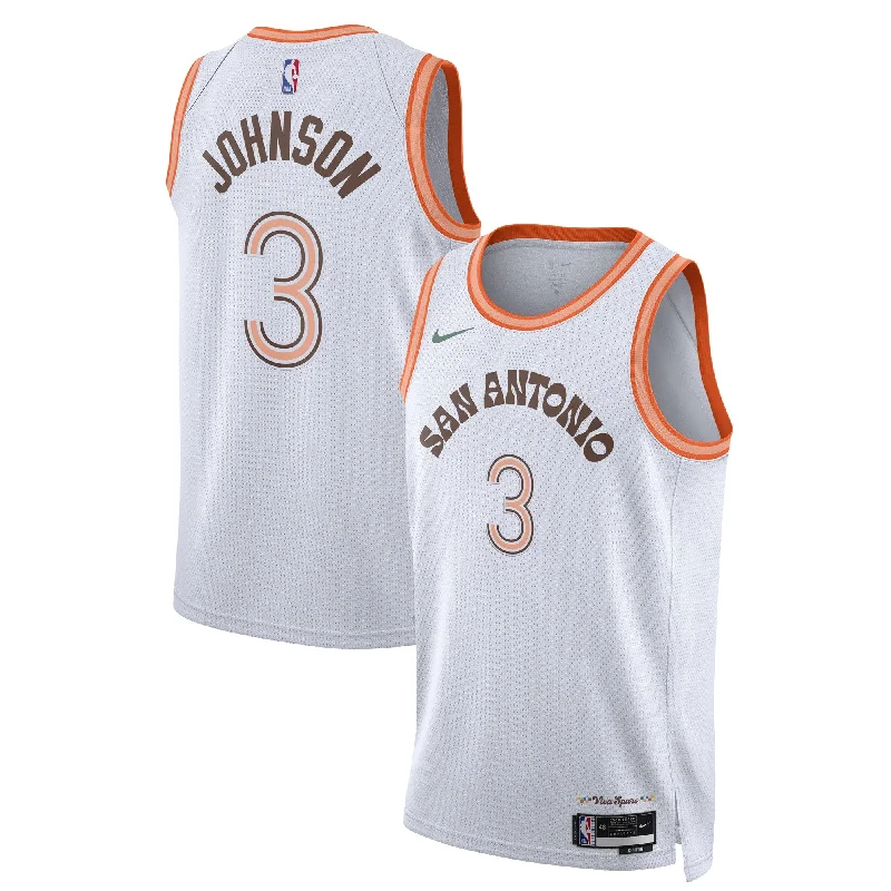 Custom Basketball Jersey For International Teams-Keldon Johnson San Antonio Spurs Unisex 2023/24 Swingman Basketball Jersey - White - City Edition