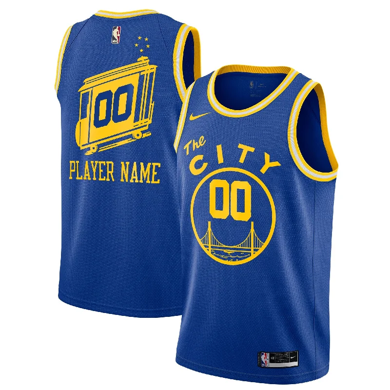 Basketball Jersey For Team Apparel-Golden State Warriors 2020/21 Hardwood Classics Swingman Custom Basketball Jersey - Blue