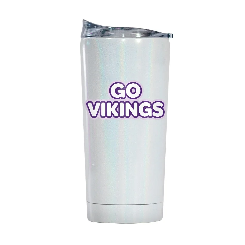 Custom Team Mug For Promotional Giveaways-Minnesota Vikings 20oz Bubble Iridescent Tumbler