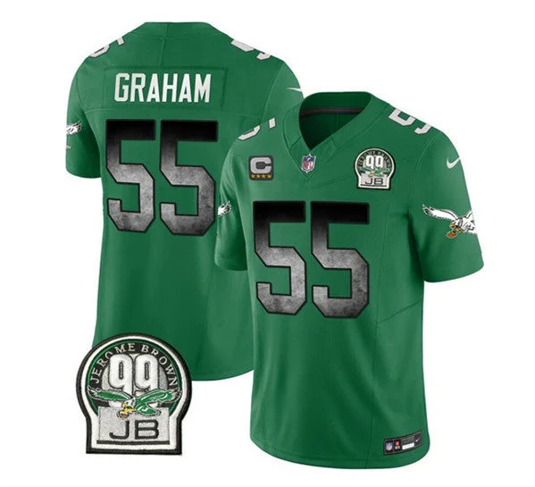 Football Jersey For Casual and Sports Events-Men's Philadelphia Eagles #55 Brandon Graham Green 2023 F.U.S.E. With 4-star C Patch Throwback Vapor Untouchable Limited Football Stitched Jersey