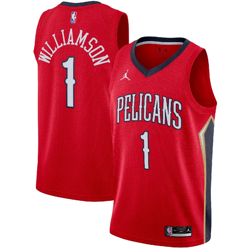 Basketball Jersey For Fans and Collectors-Zion Williamson New Orleans Pelicans Jordan Brand 2020/21 Swingman Basketball Jersey - Statement Edition - Red