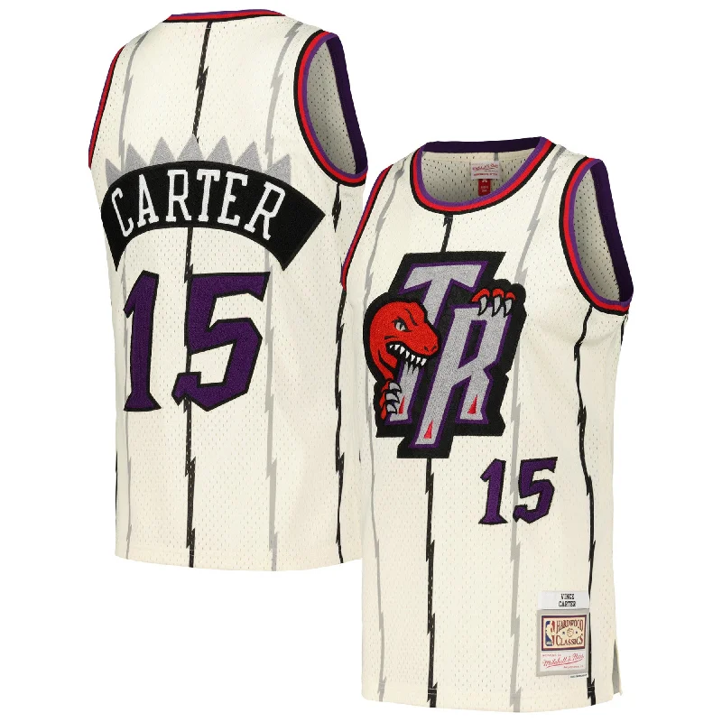 Basketball Jersey For Special Team Projects-Vince Carter Toronto Raptors Chainstitch Swingman Basketball Jersey - Cream