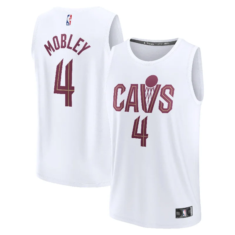 Custom Basketball Jersey For Fundraisers-Evan Mobley Cleveland Cavaliers Branded Fast Break Basketball Jersey - Association Edition - White