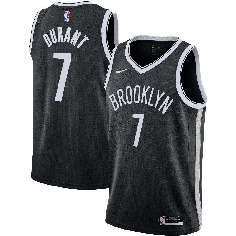 Basketball Jersey For Kids-Kevin Durant Brooklyn Nets 2020/21 Swingman Basketball Jersey - Black - Icon Edition