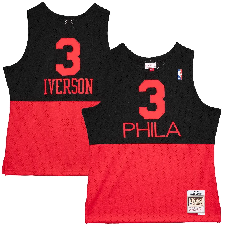 Basketball Jersey For Team Apparel Collections-Allen Iverson Philadelphia 76ers 2003/04 Hardwood Classics Reload 2.0 Swingman Basketball Jersey - Black