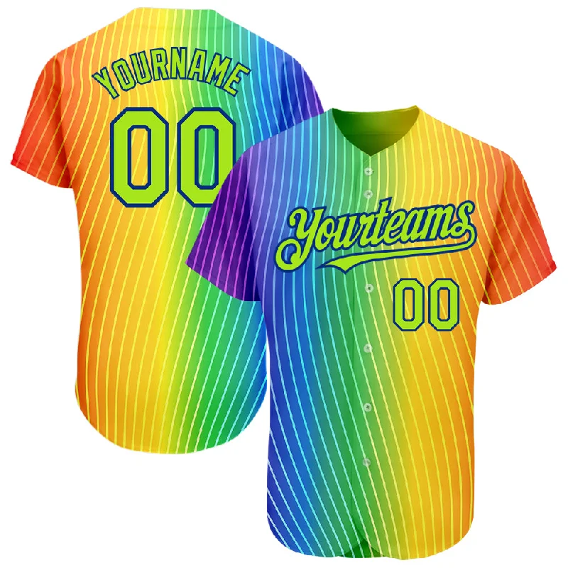 Baseball Jersey For Baseball Apparel Customization-Custom Rainbow For Pride Month Love Is Love LGBT 3D Authentic Baseball Jersey