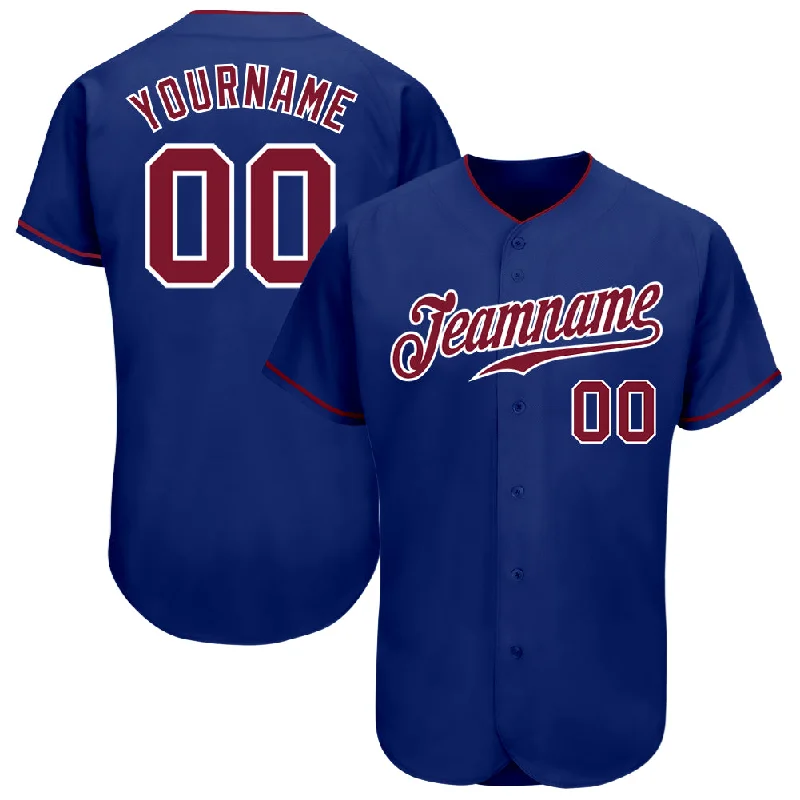 Baseball Jersey For Special Promotion-Custom Royal Crimson-White Authentic Baseball Jersey