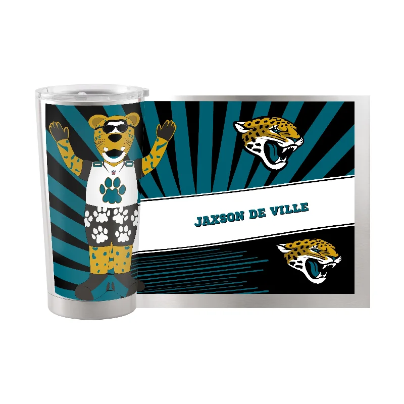 Team Mug With Special Team Design-Jacksonville Jaguars 20oz Mascot Stainless Steel Tumbler