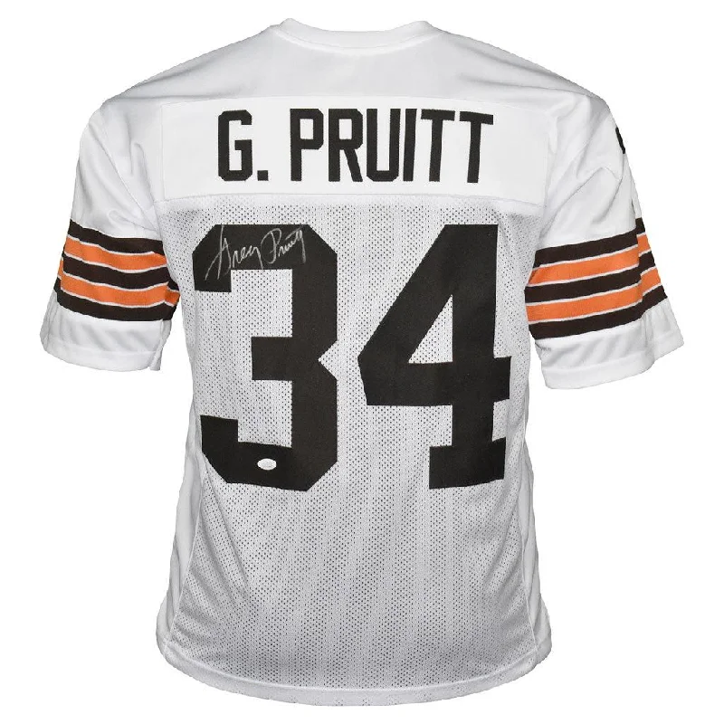 Rugby Jersey With Player Number-Greg Pruitt Signed Cleveland Pro White Football Jersey (JSA)