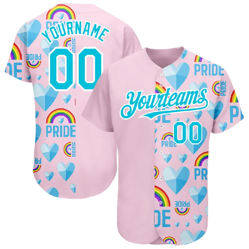 Baseball Jersey For Corporate Gifts-Custom Rainbow For Pride Month Love Is Love LGBT 3D Authentic Baseball Jersey