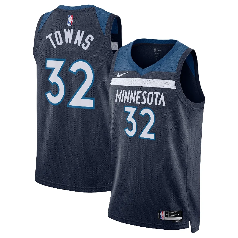 Basketball Jersey For Fan Customization-Karl-anthony Towns Minnesota Timberwolves Unisex Swingman Basketball Jersey - Icon Edition - Navy