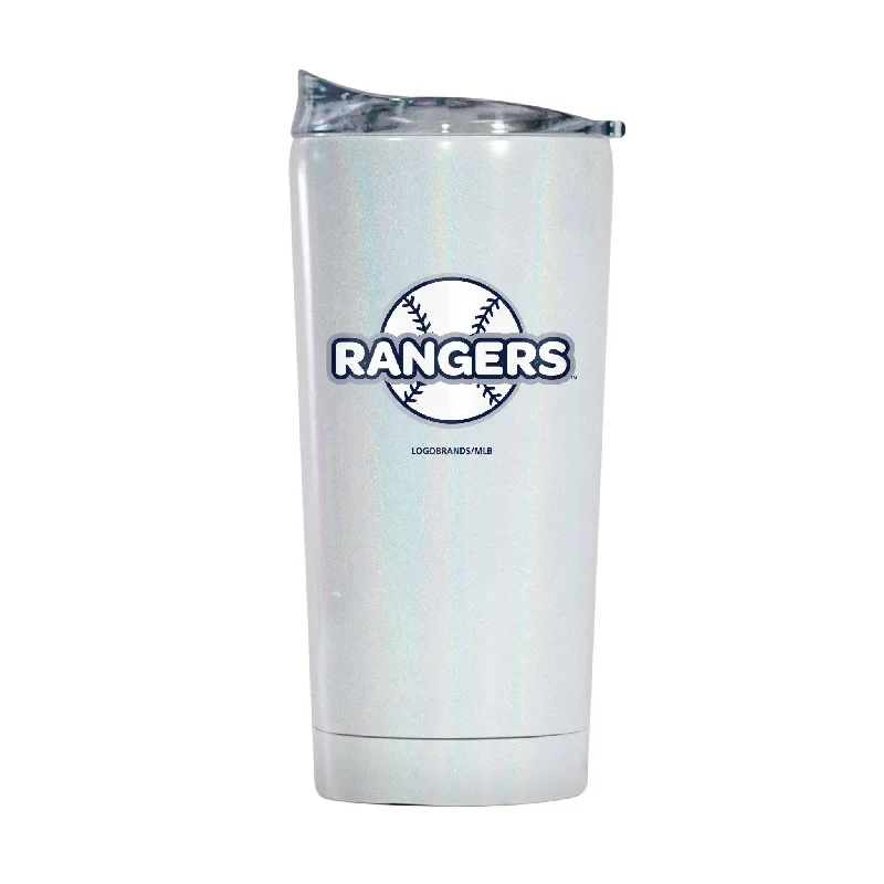 Team Mug For Rugby Fans-Texas Rangers 20oz Bubble Iridescent Tumbler