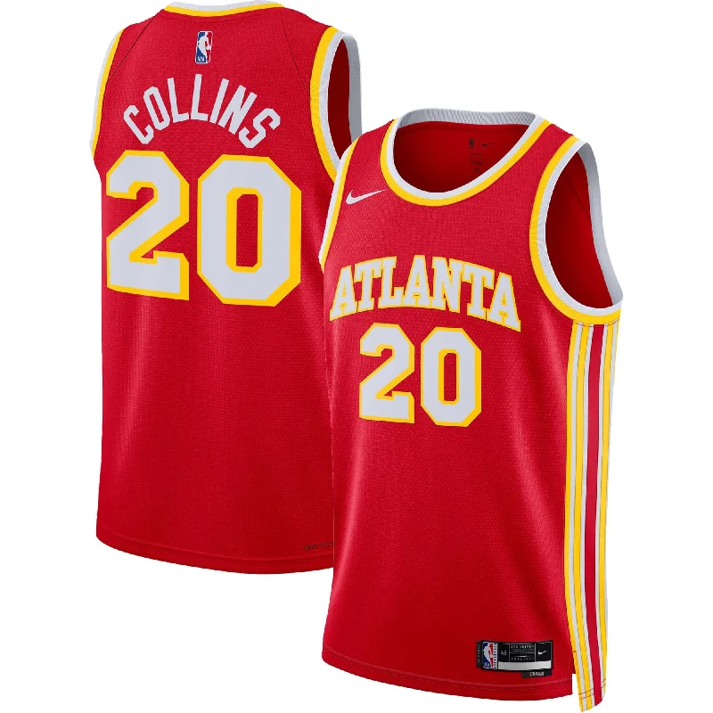 Basketball Jersey For Team Apparel Collections-John Collins Atlanta Hawks Unisex Swingman Basketball Jersey - Icon Edition - Red