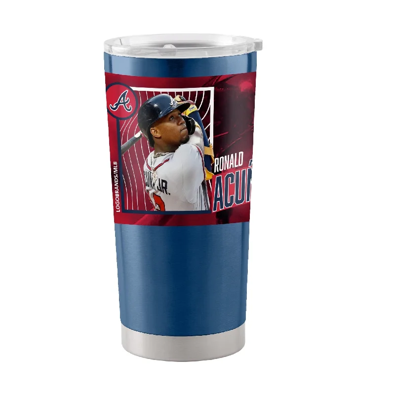 Team Mug With Custom Fan Designs-Atlanta Braves 20oz Acuna Jr. Stainless Tumbler